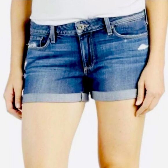 PAIGE Jimmy Jimmy Short in Tyson Destructed Denim Cotton Shorts 29 - Picture 8 of 8